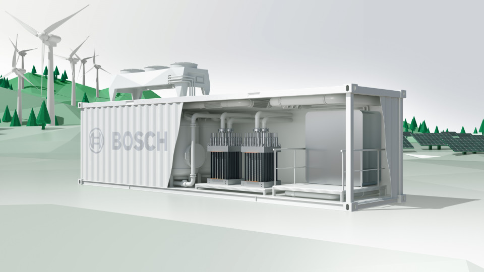 Into the hydrogen age: Bosch starts volume production of its fuel-cell power module