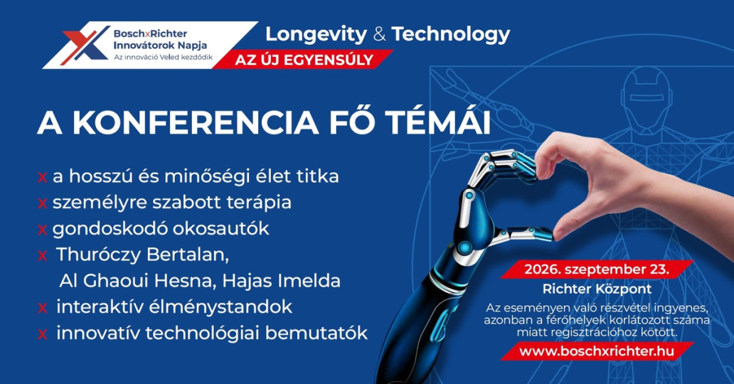 Longevity és technológia: a hosszú, minőségi, és teljes élet nyomában a BoschxRichter Innovátorok Napján